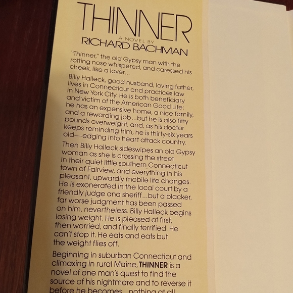 Thinner Hardcover BCE Book, Richard Bachman 1984 - Picture 2 of 5